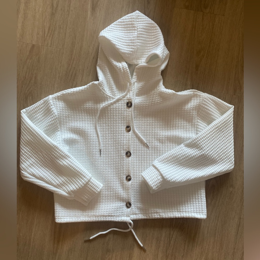 Nap Loungewear Waffle Button-up Jacket